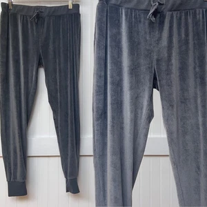 Pantalones de chándal de terciopelo gris XOXO Y2K acogedores pantalones de chándal de terciopelo suave para mujer M - Imagen 1 de 12