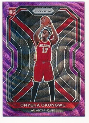 ONYEKA OKONGWU 2020-21 PANINI PRIZM PURPLE WAVE #260 RC ROOKIE HAWKS MINT - Image 1 of 2