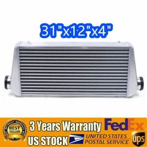 4" 1000HP 31x12x4 Inch  Aluminum I/O  FMIC Front Mount Intercooler Core 5-50PSI - Picture 1 of 11