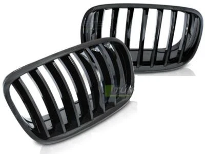 SHOP IMPORT Paire de grille calandre BMW X5 E70, X6 E71 08-13 Noir Glossy