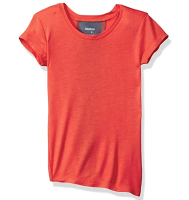 NUEVA Camiseta Reebok Icon Power Grapefruit para Niñas, Talla 4 Foto 1 de 2