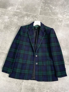 Women's POLO RALPH LAUREN Tweed CASHMERE Plaid Blazer Coat Jacket UK 10 US 6 S-M - Picture 1 of 20