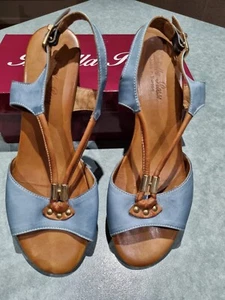 Sandal Isabella Rossi Tusk Blue Denim Size 41 - Picture 1 of 6