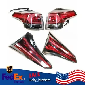 4PCS Inner & Outer Tail Lights Set For 2016-2018 Toyota RAV4 Halogen Rear Lamps - Picture 1 of 15