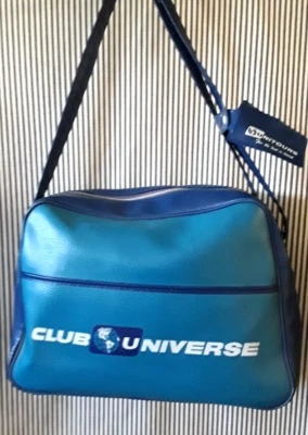 BOLSA DE VIAJE DE COLECCIÓN CLUB UNIVERSE UNITOURS AZUL NAUGAHYDE PARA LLEVAR EN VUELO - ¡LIMPIA! Foto 1 de 4