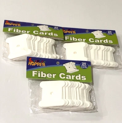 Cropper Hopper Fiber Cards 25 CT FC25 White Floss Thread Craft Lot of 3 NEW READ - Image 1 of 4