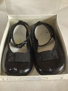 Vintage Lullaby Baby Shoes Black Size 2 (5-8 Months) #14522 Hudson’s NEW