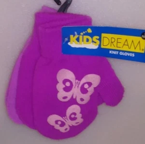 JUEGO DE 2 PARES DE GUANTES DE PUNTO PARA NIÑOS DK PÚRPURA CON Y LT PÚRPURA 1 TALLA A-4 - Imagen 1 de 2