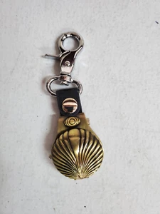 Strada Clip on Quartz Watch Key Fob Shell Design Bronze Tone 41mm Round Analog - Picture 1 of 2