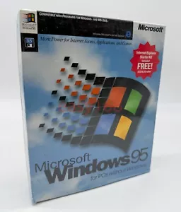 New Sealed Microsoft Windows 95 OS 3.5" Floppy MS-DOS PCs RARE 1995 USA HTF - Picture 1 of 10