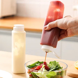 1pc Squeeze Condiment Bottles Salad Dressing Dispenser Reusable Squeezing Bottle - Picture 1 of 12