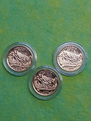 2006D Uncirculated 24K Gold Plated State Quarter Coin in Capsule - Colorado - Image 1 of 4