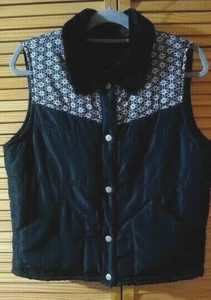 Jane Ashley Vest, Black, Faux Fur Collar, Lined, Medium - Picture 1 of 5