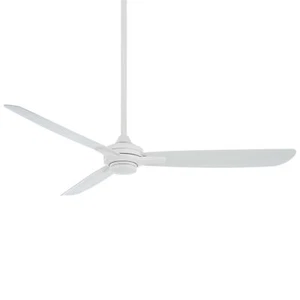 Minka Aire F728-WHF Rudolph Wet 60" Flat White Outdoor Ceiling Fan with Remote - Picture 1 of 5