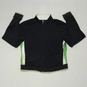 CHEETAH Black White Green Color Block Active Zip Jacket Teens Size (M) - Picture 1 of 14