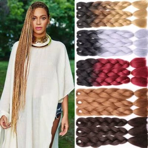 Real Ombre Handmade Jumbo Braiding Hair Extension Twist Braids Any Color UK NEW - Picture 1 of 66