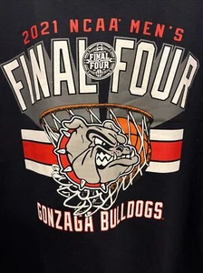Gonzaga Bulldogs Basketball T-Shirt XXL Final Four Champion Authentic Navy Blue - Picture 1 of 7