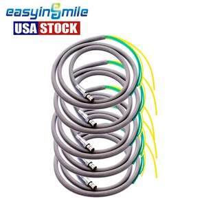 5pieces Dental High Speed Handpiece Tube 4 Hole Silicone Hose Tubing Connector - Picture 1 of 17