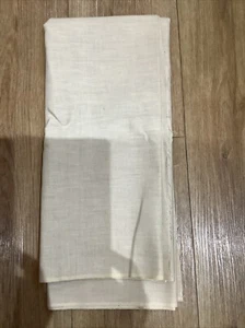 VINT. Dark Ecru IRISH LINEN Fabric Pce 35.5”W x 63”L, New For Embroidery Project - Picture 1 of 7