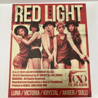 f(x) The 3rd Album CD Red Light Photocard Korea Press Wild Cats Ver USED - Image 1 of 4