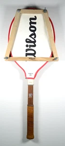 Wilson Chris Evert Autograph 4 3/8 Light Wood Tennis Racket with Cover and Brace - Picture 1 of 16