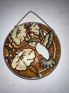 Vtg Amia Stained Glass Hummingbird Suncatcher Hanging Window Ornament Painted - Picture 1 of 4