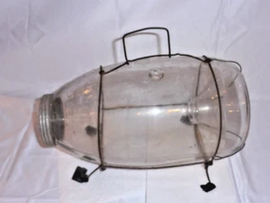 Vintage original CF Orvis Manchester Embossed Glass Minnow Fish Trap Fishing - Picture 1 of 6