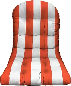 Cuscino sedia Adirondack trapuntato RSH Decor, corallo e righe bianche - Foto 1 di 9