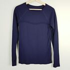 LORNA JANE Womens Size XS or 8 Navy Long Sleeve Top