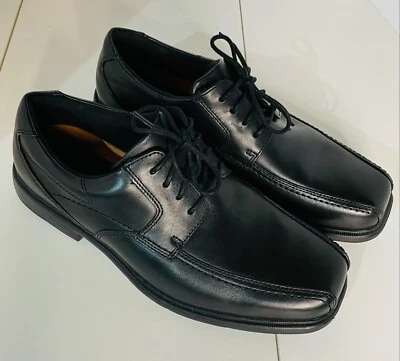*¡CASI COMO NUEVO! Zapato de Vestir CUERO DUNHAM PARA HOMBRES Con Cordones DAB02BK Negro Talla 12 Oxford Foto 1 de 4