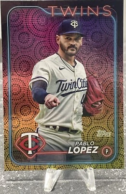 2024 Topps Series 2 Baseball - Pablo Lopez - Minnesota Twins - HOLIDAY - #651 - Image 1 of 2