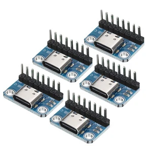 5Pcs USB TYPE C Breakout Board Female 2.54MM with Pin Header Connector - Picture 1 of 4