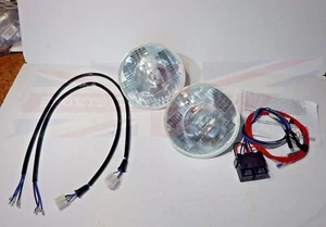 Halogen Lighting Conversion Kit Headlight Headlamp Triumph TR3 TR3A TR4 TR4A TR6 - Picture 1 of 1