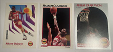 Lot of 3 Cards - 1990-91 and 1991-92 Hakeem Olajuwon Houston Rockets