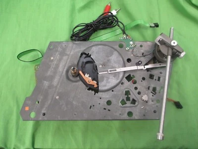 MONTAJE SUB CHASIS PLATO GIRATORIO DOBLE CS 616 Q MOTOR, BRAZO, LEVA, CABLE HUSILLO Foto 1 de 4