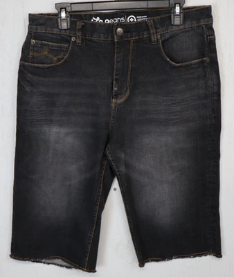 Mens LRG Lifted Research Group Shorts Size 34 Cotton Denim Black Cotton Stretch - Image 1 of 4