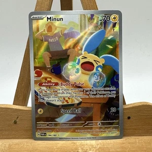Minun 194/182 Paradox Rift Illustration Rare Pokemon TCG Card NM - Picture 1 of 2