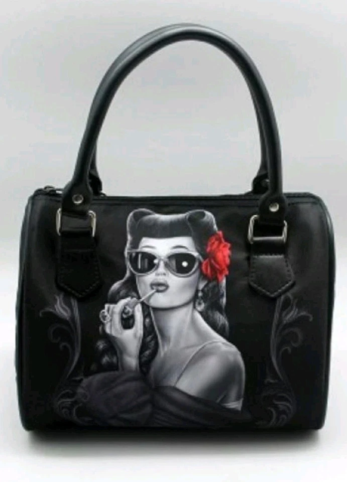 DGA GLAMOROUS BONITA PURSE HANDBAG DAVID GONZALES ART LOWRIDER HOMIES NEW - Image 1 of 4
