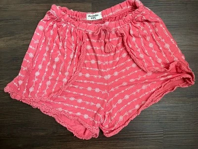 Abercrombie Fitch girls essential  Shorts size 11/12 Peach And White Flowers - Image 1 of 3