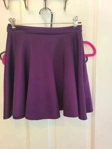 Falda Patinadora Informal Acampanada Elástica Púrpura Sólida Básica KOGMO Para Mujer Talla Pequeña - Imagen 1 de 4