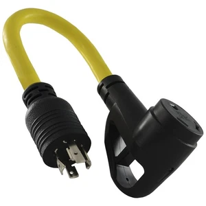 15828 1.5-Feet, 20-Amp RV Generator Adapter for Model 4-Prong Locking Plug to... - Picture 1 of 3