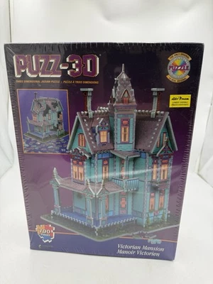 🌟PUZZ 3D Victorian Mansion Puzzle 700 Piece Wrebbit Vintage 1994 House🌟 - Image 1 of 4