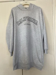 George Pale Grey Hoodie Tunic Sweatshirt Size 14 - Picture 1 of 7