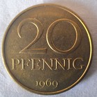 DDR Kursmünze 20 Pfennig 1969 ohne Münzzeichen, unzirkuliert, aus Original Rolle