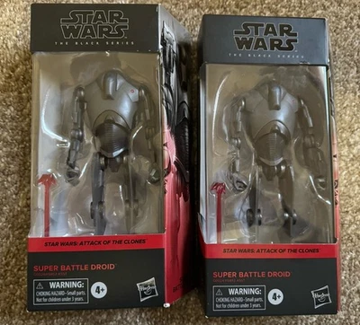 Star Wars The Black Series Super Battle Droid Figura Lote De 2 Nuevo En Caja Foto 1 de 4