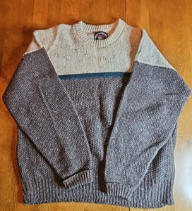 Suéter grande 100 % lana vintage resistente al aire libre de los Alpes para hombre - Imagen 1 de 3