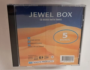 5 Stk Jewelcase Leerhüllen für CD DVD  10,4mm schmal schwarz (with trays) - Bild 1 von 3