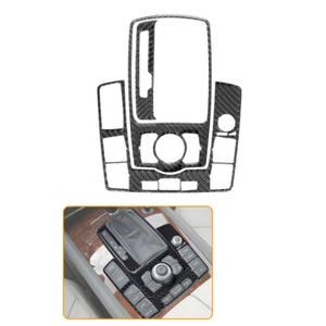 For Audi Q7 2007-2015 Carbon Fiber Stickers Gear shift panel Cover Trim  - Picture 1 of 11