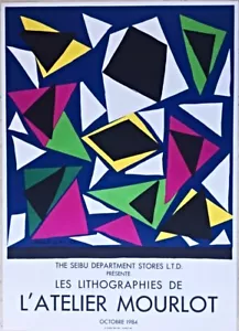 Póster de exposición original de Henri Matisse, recortes de Atelier Mourlot 1987 - Imagen 1 de 1