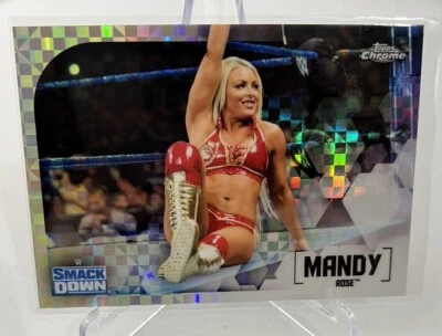 2020 Topps Chrome WWE X-Fractors #42 Mandy Rose Insert - Image 1 of 4